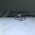 Miniatyrbild 4 av 5: Ring Justerbar Open End Koppar Brev Kvinnor Finger Smycken För Dejting C
