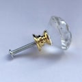 Miniatyrbilde 4 av 4: Flerfarget skap dørhåndtak med diamant krystallhåndtak (10 stk gullbase) Universal kjøkkenskap