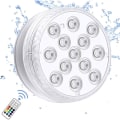 Pikkukuva 1 / 4: LED-sukellusvalo vahvalla magneetilla, RF-kaukosäädin, 13 LED-vedenalaista allasvaloa, IP68 vedenpitävä, 7 cm:n langaton kaukosäädin