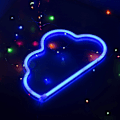 Miniatyrbild 5 av 5: led moln neon lykta (blå),