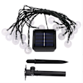 Miniatyrbild 2 av 3: Utomhus Solar String Lights 30st LED Crystal Ball String Lights, Belysningsmönster, Jul, Träd, Trädgård, Uteplats, Balkong, Varmvit Dekorativ L