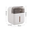Pikkukuva 2 / 5: seinään kiinnitettävä wc-paperilaatikko, ilman porausta, wc-paperin säilytykseen (vaaleanpunainen)
