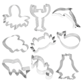 Miniatyrbillede 1 af 5: Whale Shark Cookie Cutting Die Sæt med 9 stykker Rustfrit Stål Pingvin Marine Dyr Sæt Krabbe Form Omelet,