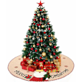 Miniatyrbillede 5 af 5: 42,5 tommer juletræsnederdeldekoration Xmas Store træskørtermåtte til julefestpynt
