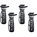 Miniatyrbillede 1 af 5: 4 stykker cykelcykelcykler, cykler, vægstøttecykler med tilbehør, cykelkrog i stål, interiør/butik/garagestativ (sort)