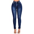 Pikkukuva 1 / 3: Naisten Skinny High Waist Stretch -farkut Dark blue X