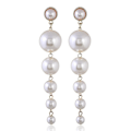 Pikkukuva 1 / 3: pitkät korvakorut Pearl Tupsu Alloy Ear Studs For Ball