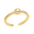 Pikkukuva 1 / 5: Sormus Vintage Zircon Metallic Element muotikorut Ac10225 white