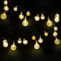 Miniatyrbild 1 av 3: Utomhus Solar String Lights 30st LED Crystal Ball String Lights, Belysningsmönster, Jul, Träd, Trädgård, Uteplats, Balkong, Varmvit Dekorativ L