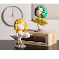 Miniatyrbillede 3 af 3: 1 stykke dukke skulptur harpiks ornament