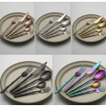 Pikkukuva 5 / 5: Ruostumattomasta teräksestä valmistetut ruokailuvälineet (Iridescent 5-osainen set)