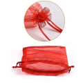 Miniatyrbillede 3 af 5: Transparent mesh taske 7*9cm, ti tilfældige farver, 50 stk