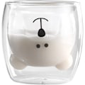 Miniatyrbild 1 av 4: Hushålls dubbelväggig vattenkopp björn kaffekopp Transparent