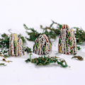 Miniatyrbillede 3 af 5: 2 X 3 stk/sæt Akvarium Rockeries Levende udseende Ornamental støbning Holdbar lille harpiks Fish Tank Mountains Kontorindretning