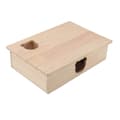 Miniatyrbillede 6 af 8: Hamsterbur Holdbart Træ Flytbart Tag 6 Soveværelser Skjulested Kæledyrshus Sov og Leg