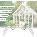 Miniatyrbillede 3 af 5: 100 pakke rustfrit stål drivhusglasklemmer, metalfjederfastgørelsesclips med W-wire, 1,6 mm tykkelse hule pladeklemmer Drivhustilbehør