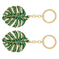Miniatyrbillede 2 af 2: 2 stk Pung Nøglering Pung Taske Nøgler Dekoration Bil Nøgle Vedhæng Blad Taske Charms