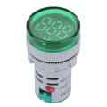 LED Digital DC Voltmeter Rund Indikator Signallampa Spänningstestare Grön