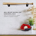 Miniatyrbild 2 av 5: 2-pack ställ för basebollträ, väggmonterat ställ för basebollträ, horisontellt ställ för basebollträ