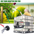 Miniatyrbillede 4 af 5: Vandhanetank 1000l Regnvandsopsamler, Ibc Vandtank Adapter 1/2&#39; Dual Rain, legeringsmateriale vandhane lavet Pp Groft gevind 60mm