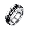 Miniatyrbild 4 av 5: Rostfritt stål Öl Flasköppnare Roterbar Kedja Finger Ring Smycken Bar Tool Silver US 9