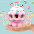 Pikkukuva 3 / 3: Octopus Bubble Machine lapsille 360° pyörivät sähkölelut pojille ja tytöille puhaltaa kuplia (vaaleanpunainen ja valkoinen mustekala laatikossa)