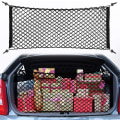 Miniatyrbild 1 av 5: 90 X 40 cm Plast Nylon Cargo Net, Universal Bilförvaringsnät, Bilförvaringsväska för bilkoffert Matvaror Leksaker Bagage, Svart