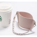 Miniatyrbillede 5 af 5: Kæde bærbar kaffekopholder, PU-læder drikkevarepose, varmeisolering og bærbar hængende type varmeisoleret kopholder (grøn),
