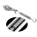 Miniatyrbillede 4 af 4: 8-delt Sølvfarvet Rustfrit Stål Hardware Kit til Montering af Solsejl