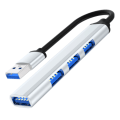 Miniatyrbild 1 av 4: Multifunktionsdator Multi-Interface Expansion Hub en till fyra splitter (USB 4 portar silver)