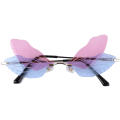 Miniatyrbillede 2 af 4: Glas Dragonfly Wings Camouflage kostume Sjove briller (øvre lilla og nederste blå)