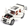 Pikkukuva 5 / 5: 1:24 Leluautomalli Metallivanteet Simulaatio G65 Seosauto Diecast Leluajoneuvon äänivalo Vedettävä takaisin Autolelut lapsille Lahja