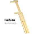Pikkukuva 5 / 5: Vernier Caliper Messinki Taskuvivain Mini Liukuva Satulan Kuparilejeeringistä Kaksoisasteikko Jalokivien ja Korujen mittaamiseen 10cm