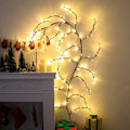 Miniatyrbillede 2 af 4: LED trælys, indendørs vægdekoration Rattan trælys 72 LED julepynt Soveværelseshjem (varm hvid, plug-in)