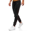 Miniatyrbillede 2 af 4: Solide, elastiske joggingbukser til mænd Black 2XL