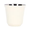 Rostfritt stål 304 Bred Mun Kaffemugg Dubbelväggig Isolerad 160ml Vit