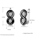 Miniatyrbillede 2 af 5: sølv ørering Cubic Zirconia smykker Stud ørering