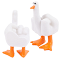 Miniatyrbillede 5 af 5: Harpiks Ande Ornament med Langfinger Geste