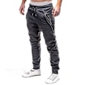 Miniatyrbild 1 av 4: Joggingbyxor med elastisk midja för män Dark Grey M