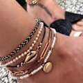 Miniatyrbild 3 av 5: 5 st Bohemian Single Layer Anklet Dam Shell Charm Anklet Beadwork Beach Armband Anklet