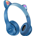 Pikkukuva 1 / 3: Cat Ears LED-vilkkuvalo langattomat kuulokkeet, musiikkipelikorttikuulokkeet (sininen),