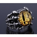 Miniatyrbillede 3 af 3: Devil's Eye Ring Åbning Justerbar Skull Claw Ring