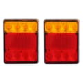 2 stk. 12V LED Baklys Blinklysindikator Vanntett Støtsikker for Tilhengere Lastebiler Båter