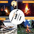 Miniatyrbild 5 av 5: Survival Tool Kit, multifunktionsmagnesium nödbrandstartare Flint Striker och aluminium visselpipa och blåsslang för