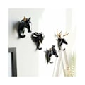 Miniatyrbillede 4 af 5: Sort sæt med 4 dekorative knager, hattekroge, nøglekroge, til hjemmekøkken, toilet, badeværelse