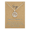 Miniatyrbild 2 av 2: Tolv Constellation hänge Elegant Gold Tone Chain Halsband Brev Horoskop