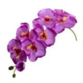 Miniatyrbillede 1 af 3: Simuleret enkelt gren af ​​8 små Phalaenopsis, kunstig kunstig blomst håndværksblomst i plast - lys lilla