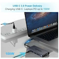 Miniatyrbillede 2 af 5: Triple Monitor USB C Adapter Dockingstation MacBook Pro 12-i-1 USB C Hub Adapter med Dual 4K HDMI og VGA, 2*USB 3.0