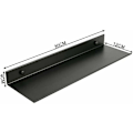 Miniatyrbillede 5 af 5: Badeværelse Flydende væghylde mat aluminium rektangulær hylde Ultratynd Heavy-Duty væghylde Stilfuld vægmonteret Stor