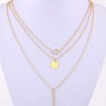 Miniatyrbillede 2 af 3: Kvinders Moon Star Pendant Choker Halskæde Guld Sølv Langkædesmykker